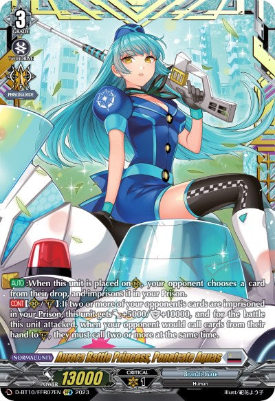 Aurora Battle Princess, Penetrate Aquas (D-BT10/FFR07EN) [Dragon Masquerade]