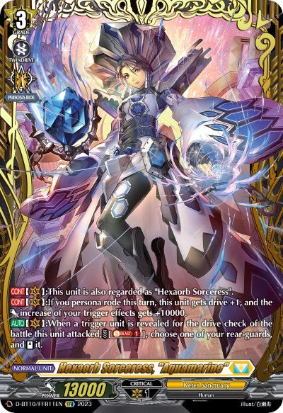 Hexaorb Sorceress, "Aquamarine" (D-BT10/FFR11EN) [Dragon Masquerade]