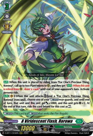 A Viridescent Flash, Rorowa (D-BT11/014EN) [Clash of the Heroes]