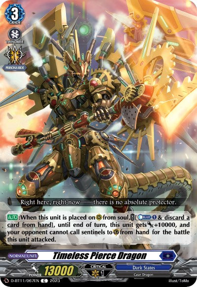 Timeless Pierce Dragon (D-BT11/067EN) [Clash of the Heroes]