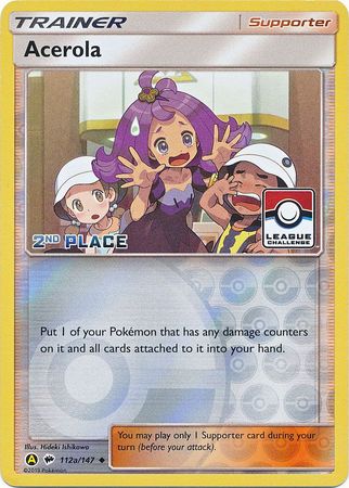 Acerola (112a/147) (League Promo 2nd Place) [Sun & Moon: Burning Shadows]