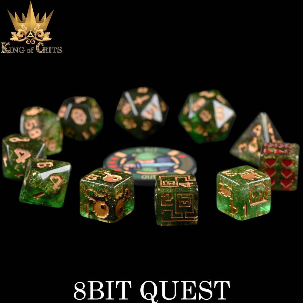 8BIT Quest - 11 Dice Set