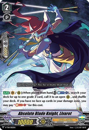 Absolute Blade Knight, Livarot (Parallel Foil) (V-TD11/003EN) [Altmile]