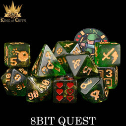 8BIT Quest - 11 Dice Set